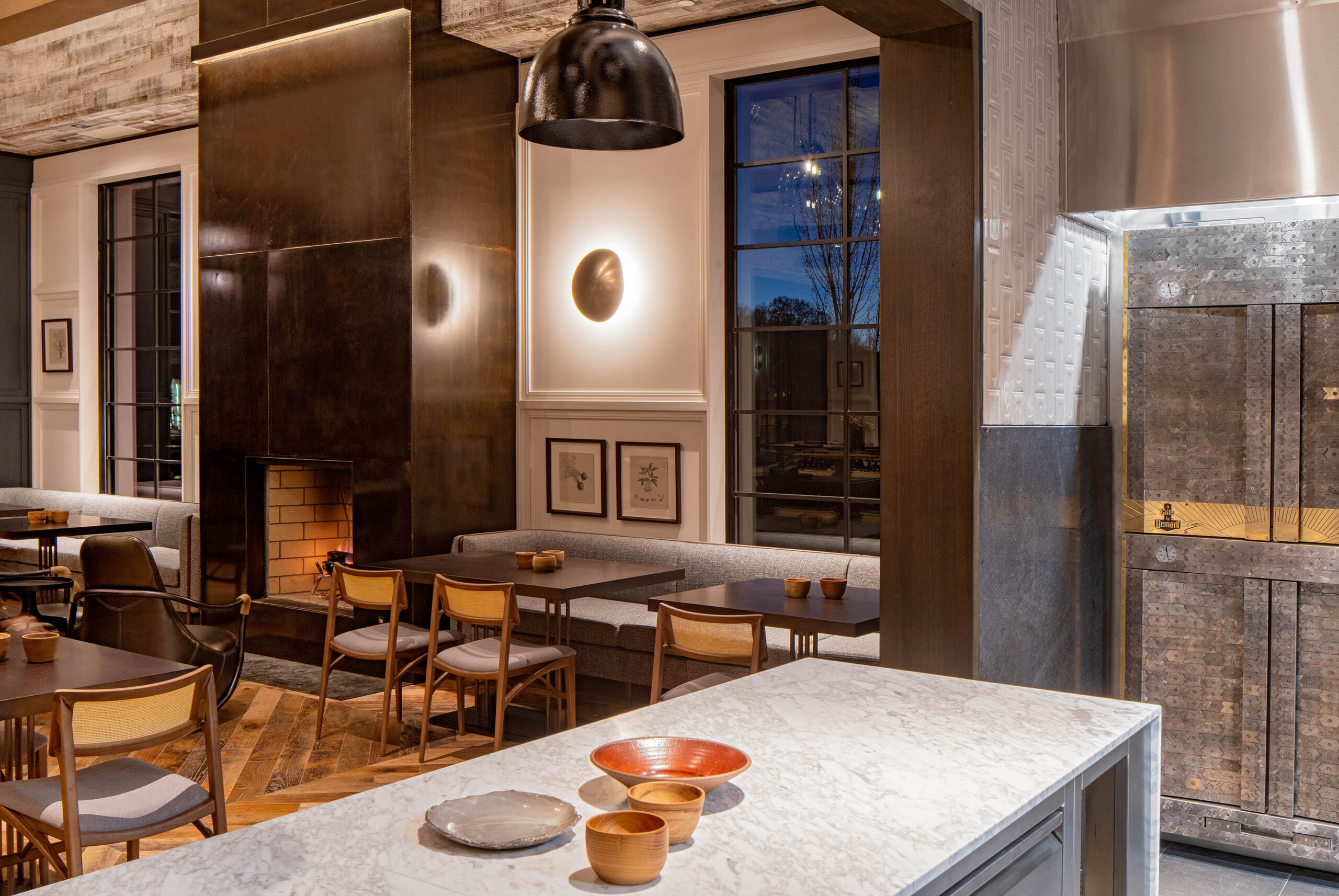 Dining Kitchen Fireplace Sm